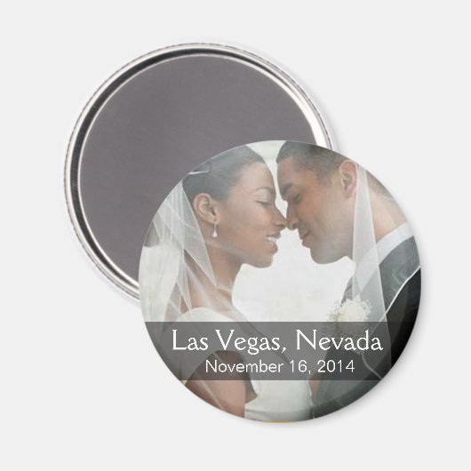 DIY Wedding Foto Round Keepake Gefallen Magnet (Vorderseite/Rückseite)