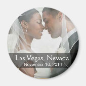 DIY Wedding Foto Round Keepake Gefallen Magnet (Vorne)