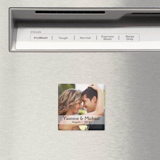 DIY Wedding Foto Square Keepake Bevorzugung Magnet (In Situ (Geschirrspüler))