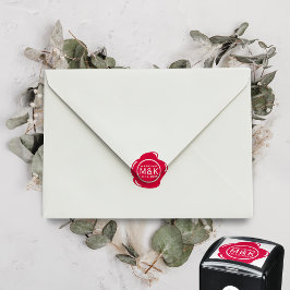 DIY Wedding Funny Imitats Red Wax Siegel Monogram Permastempel