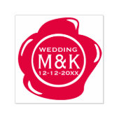 DIY Wedding Funny Imitats Red Wax Siegel Monogram Permastempel (Design)