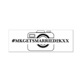 DIY Wedding Hashtag Camera Icon Selbstfarbige Brie Permastempel (Design)