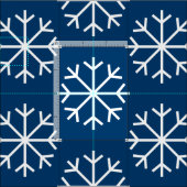 DIY Weihnachtsdekor Schneeflockenmuster Stoff (Kachel)