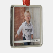 DIY - Weihnachtsverzierung - addieren Sie Bild und Silbernes Ornament (Rechts)