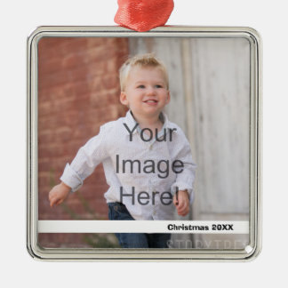 DIY - Weihnachtsverzierung - addieren Sie Bild und Silbernes Ornament