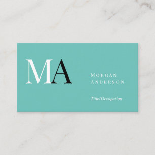 DIY Weiß/Schwarz Monogramm, Name, Schwarz Silber T Visitenkarte