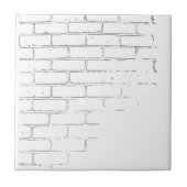 DIY weiße Backsteinmauer, zum der Graffiti zu Fliese (Vorderseite)