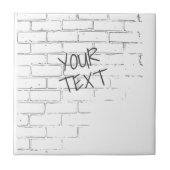 DIY WHITE BRICK WALL MIT GRAFFITI. PERSÖNLICH FLIESE (Vorderseite)