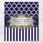 DIY & Wht V Streifen, marokkanisches Weinflaschene Weinetikett (Einzelnes Label)