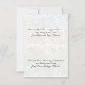 DIY You Cut & Score Peacock Feather Wedding RSVP Karte (Rückseite)