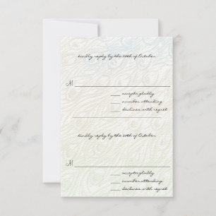 DIY You Cut & Score Peacock Feather Wedding RSVP Karte
