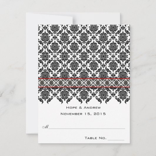 DIY You Score and Falten Zelt Hochzeit Platzkarten (Rückseite)