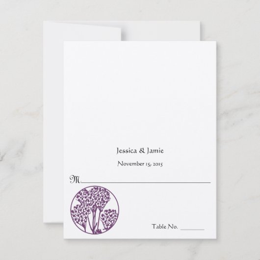 DIY You Score and Falten Zelt Hochzeit Platzkarten (Vorderseite)