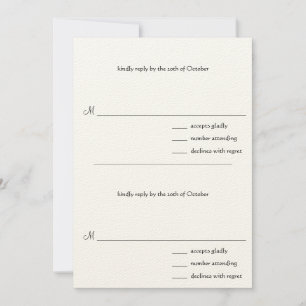 DIY You Score Wedding RSVP Cards für 4x9 Einladung