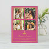 Diya Diwali Grußkarte - Benutzerdefinierte Farbe Karte (Stehend Vorderseite)