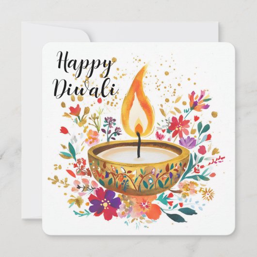 Diya of Devotion Feiertagskarte (Vorderseite)