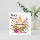 Diya of Devotion Feiertagskarte (Stehend Vorderseite)