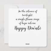 Diya of Devotion Feiertagskarte (Rückseite)