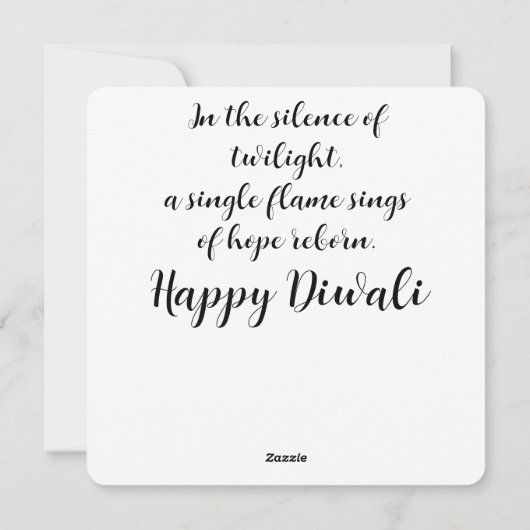Diya of Devotion Feiertagskarte (Rückseite)