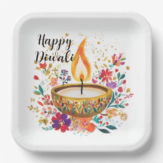 Diya of Devotion Pappteller (Vorderseite)