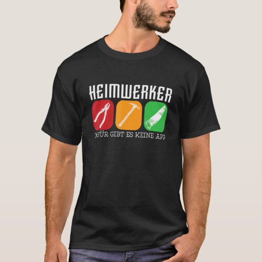 Diyer No App Handwerker Workshop T-Shirt (Vorderseite)