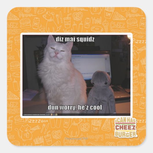 Diz mai squidz quadratischer aufkleber (Vorderseite)
