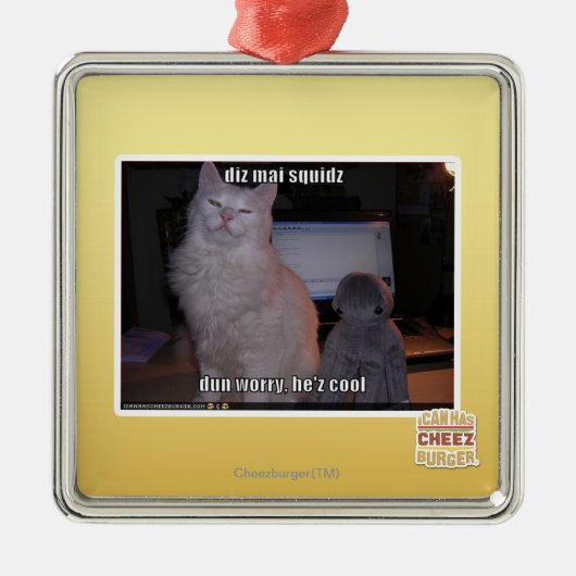 Diz mai squidz silbernes ornament (Vorne)