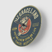 Dizgraceland-Platten Runde Wanduhr (Winkel)