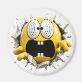 Dizzy 3D Emoji Round Magnet (Vorne)