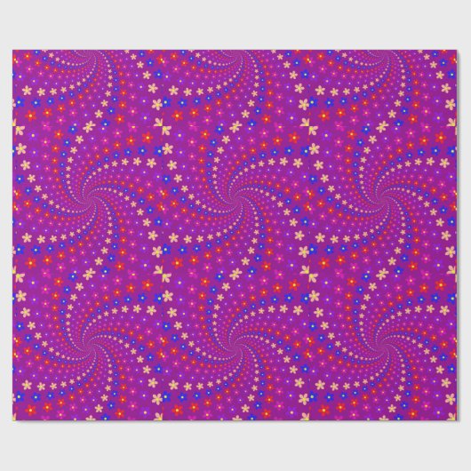 Dizzy daisis on magenta geschenkpapier (Flach)