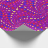 Dizzy daisis on magenta geschenkpapier (Ecke)