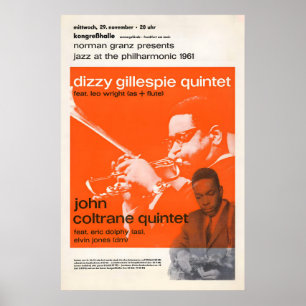 Dizzy Gillespie - John Coltrane Jazzplakat - Jazz Poster