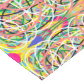Dizzy Lizzy Hula Hoop Pastelltöne Design Tischdecke (Schrägansicht)