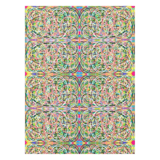 Dizzy Lizzy Hula Hoop Pastelltöne Design Tischdecke (Vorderseite)