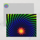 Dizzy Sun Rainbow Postkarte (Vorne/Hinten)