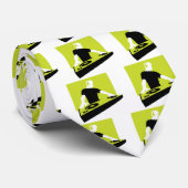 dj-311764 dj diskyjockey-grüne schwarze Deck-Platt Krawatte (Gerollt)