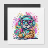 Dj-90er-Vibes Magnetkarte (Vorne/Hinten)