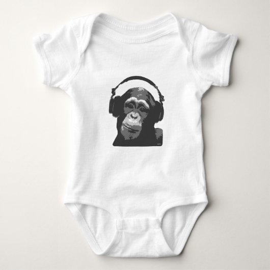 DJ-AFFE BABY STRAMPLER (Vorderseite)