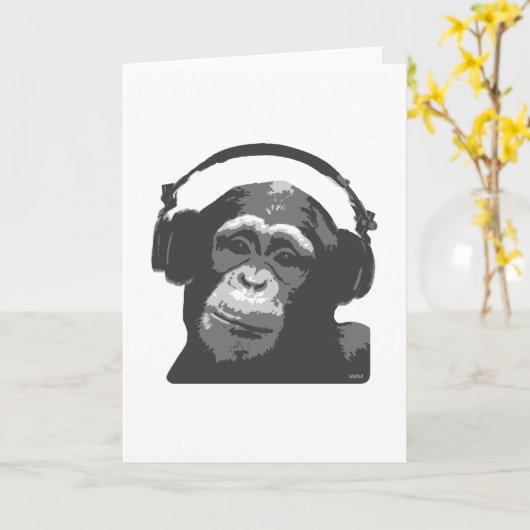 DJ-AFFE KARTE (Gelbe Blume)