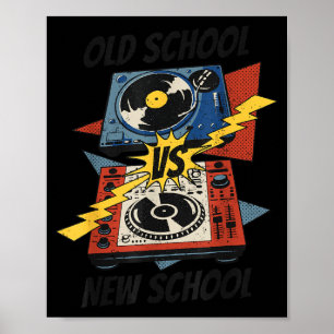 DJ Alt vs. Neue Schule Vinyl-Plattenspieler Kompak Poster