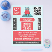 DJ am Deck Cartoon, Beruflich DJ Advert Flyer (Einzeln)