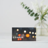 DJ Ambient Lights Business Card Visitenkarte (Stehend Vorderseite)