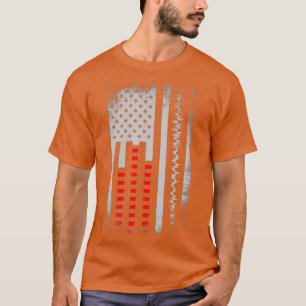 DJ American Flag Audio Engineer Disk Jockey Liebe T-Shirt
