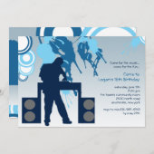 DJ an der Arbeits-Einladung Einladung (Vorne/Hinten)