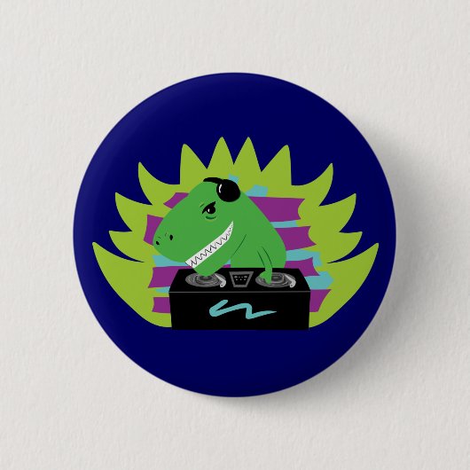 Dj-asaurus Rex Button (Vorderseite)
