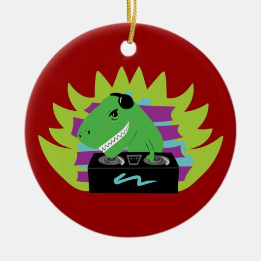 Dj-asaurus Rex Keramikornament (Vorne)