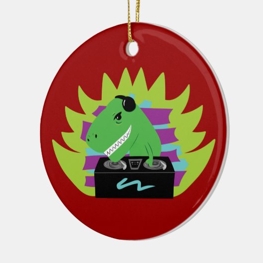 Dj-asaurus Rex Keramikornament (Links)