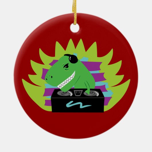 Dj-asaurus Rex Keramikornament (Hinten)