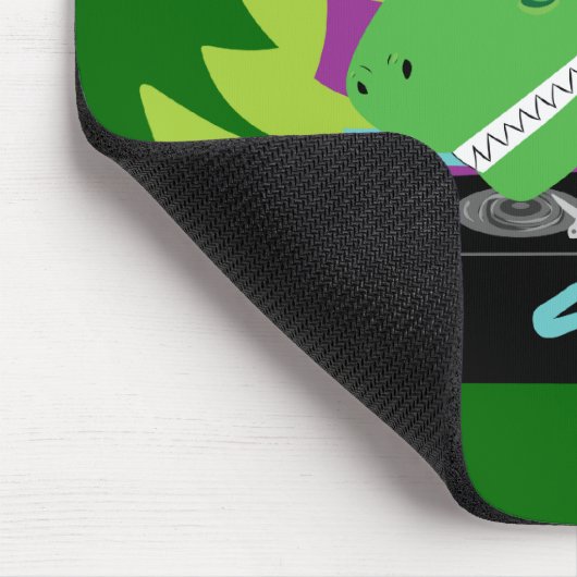 Dj-asaurus Rex Mousepad (Ecke)