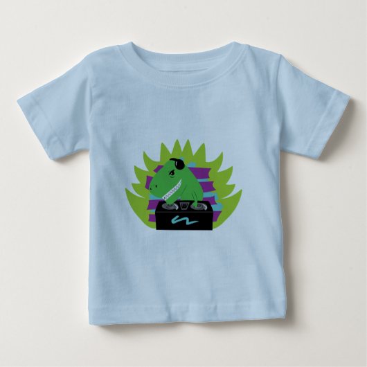 Dj-asaurus Rex Säugling T - Shirt (Vorderseite)